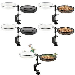 Amazon Hot Sale Detachable Bird Feeder Bracket Bird Bathtub Fence Splint Terrace Railing Bird Bathtub Decoration