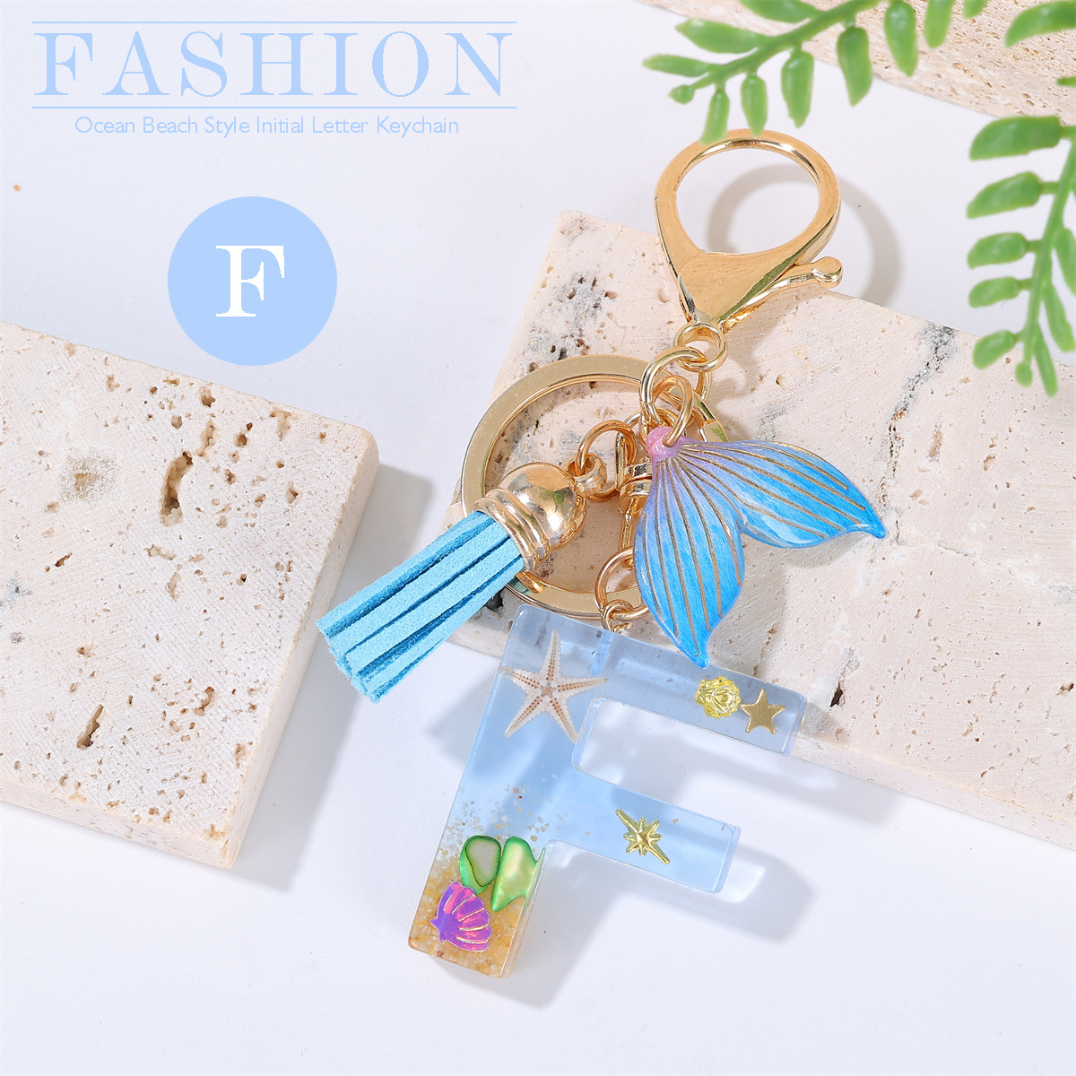 20g Weight Bag Pendant, Keychain Classification Daily Occasion Epoxy Material Letter, Fish Tail Pattern Women's Gender Sweet Style Sweet Letter Fish Tail Epoxy Women's Bag Pendant Keychain 7