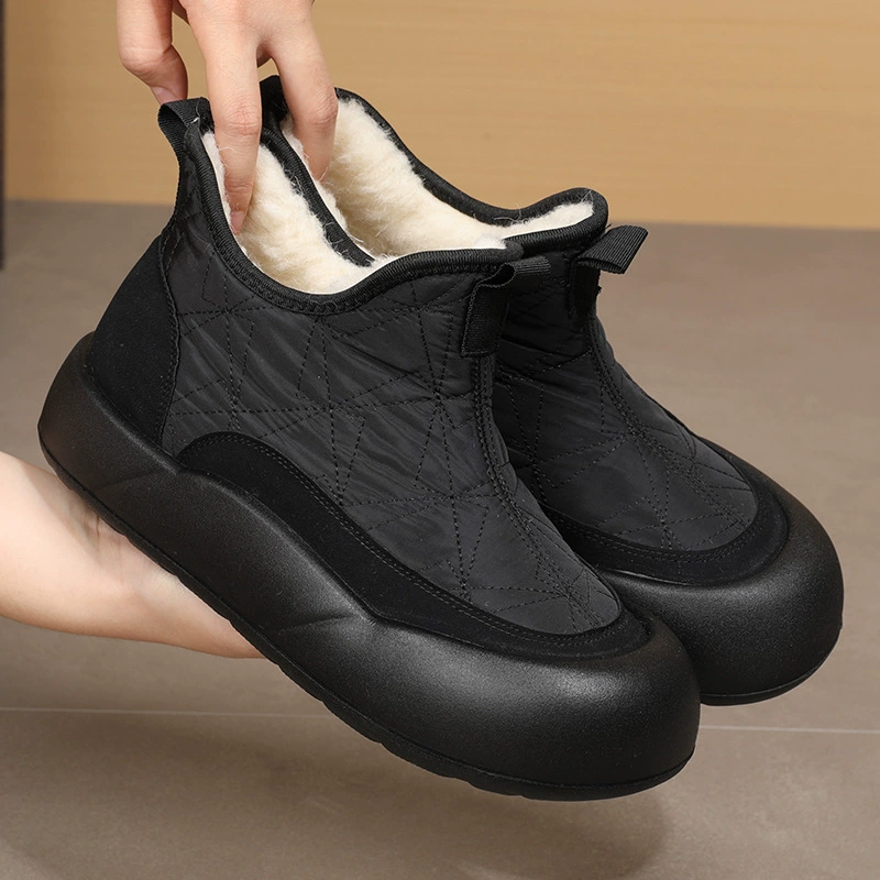 Platform winter boots, non‑slip ankle leisure boots with plush lining, sizes 35–42