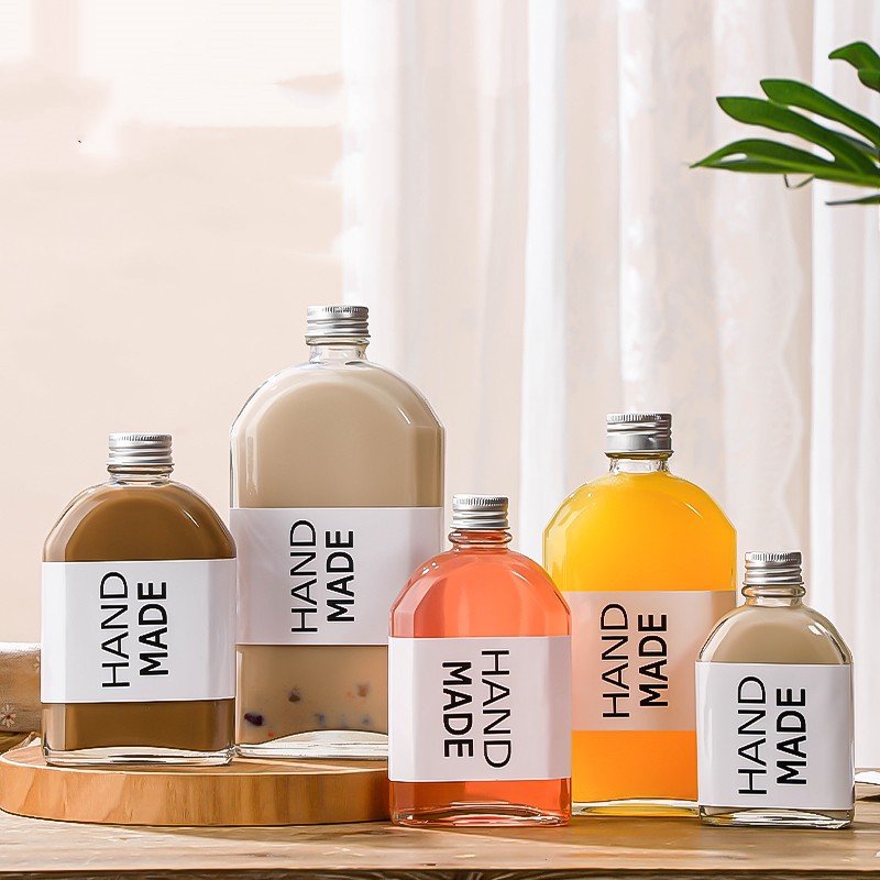 100ML200ML250ML350ML500ML奶茶咖啡饮料玻璃小酒瓶瓶透明玻璃瓶