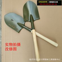 小钢锹战备锹205工兵铲户外铲木柄兵工铲军锹钓鱼铲军绿铲锯齿铲