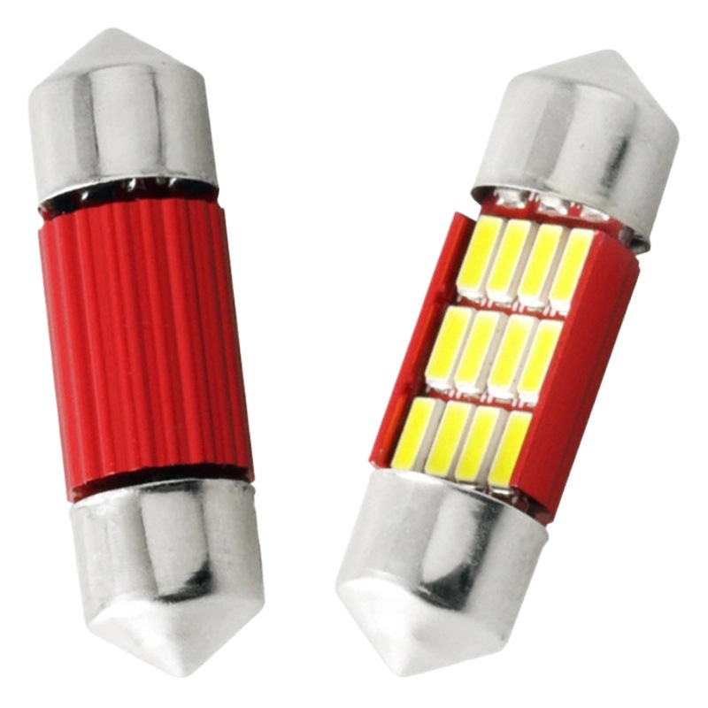 Luces LED para Automóvil Shangxian, Luz de Lectura de Doble Punta, Luz de Techo, Luz LED de Decodificación Continua 4014, Luz de Maletero, Luz de Matrícula