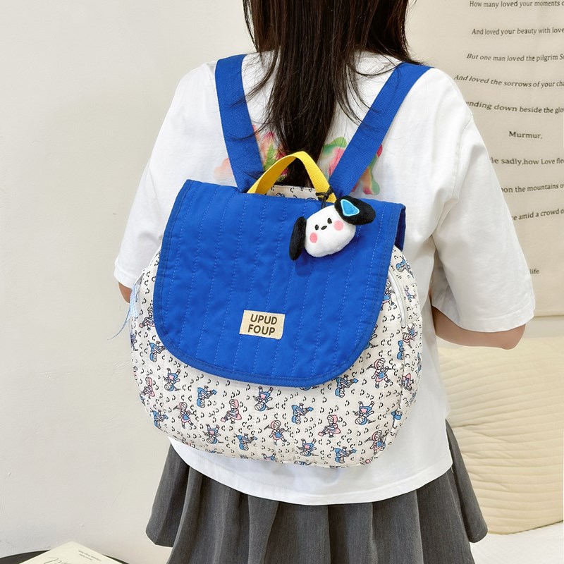 Jardín de infantes bolsas escolares coreanas lindas perros colgantes mochila para padres e hijos nueva mochila infantil de gran capacidad