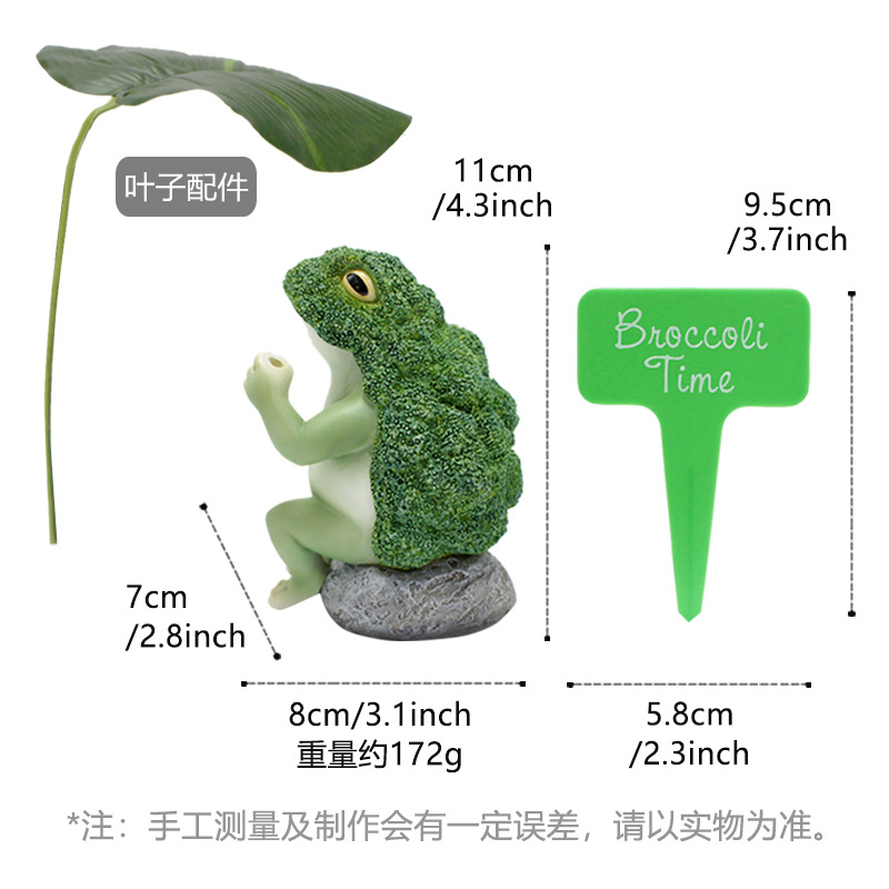 Kindergarten simulation frog Western blue flower decoration vegetable decoration gift decoration home decoration creative gift now