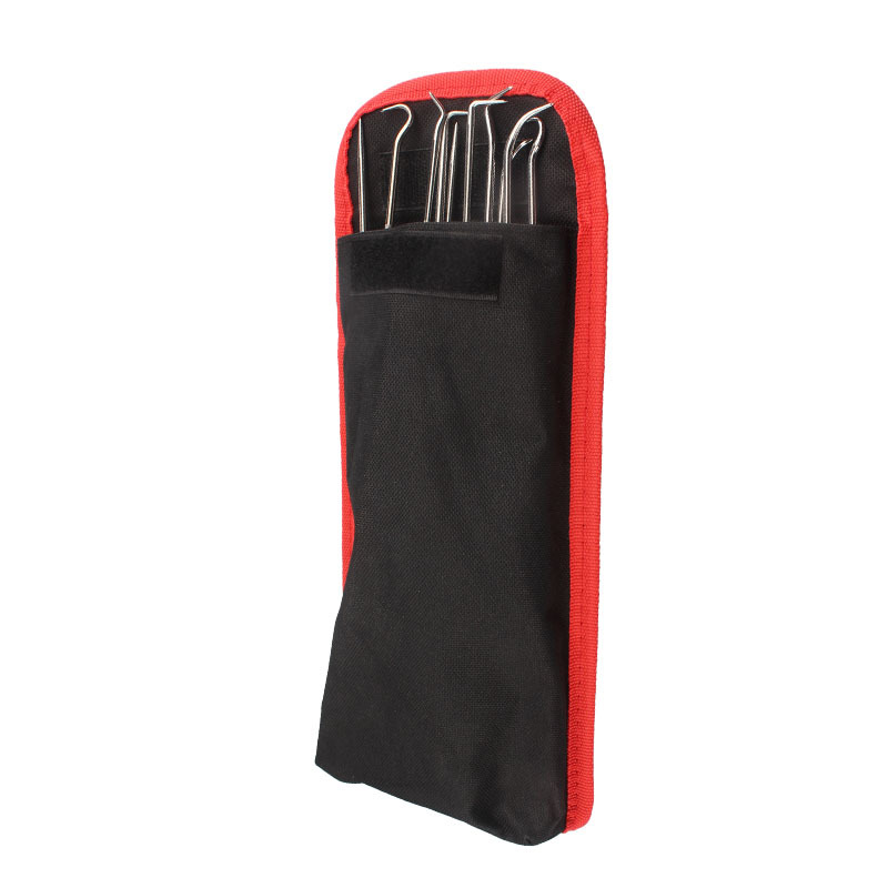 10피스 후크 세트 (빨강/검정) (빨간색 테두리 천 가방 + 호스 보호 커버)