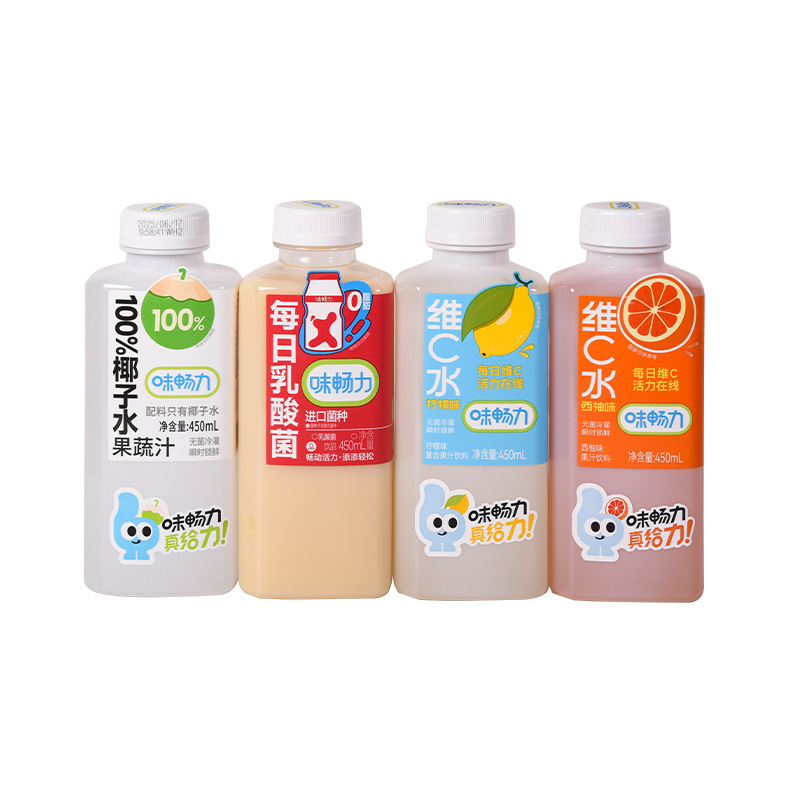 味畅力每日乳酸菌瓶装450ml水果汁饮料维C西柚柠檬水解渴椰子水|undefined