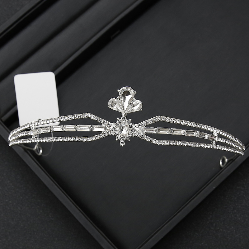 Corona Tocado Bridal Rhinestone Corona Vestido de ceremonia de boda Regalo para adultos de 18 años Cumpleaños Princesa Accesorios para el cabello Niños