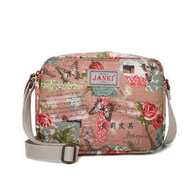 时尚印花斜挎包腋下包防水单肩包多隔层手机包PVC小方包IPAD包