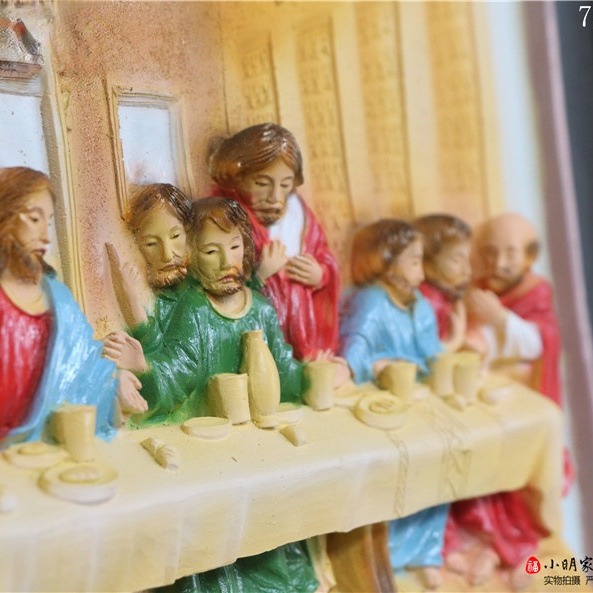 70cm cena como doce discípulos mirando la figura de la resina de la familia sala de estar comedor iglesia colgante