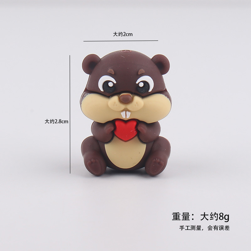 Nuevos productos para bebés de dibujos animados pequeña ardilla cuentas de mordedor bolígrafo de cuentas de bricolaje chupete molar para bebés cadena anti-caída