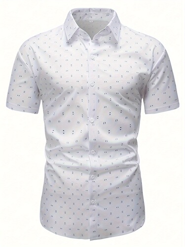 men's Casual Short Sleeve Shirt with Unique Full Print