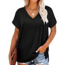 X 28904 Bat-sleeve ruched V-neck short-sleeve ��������� V