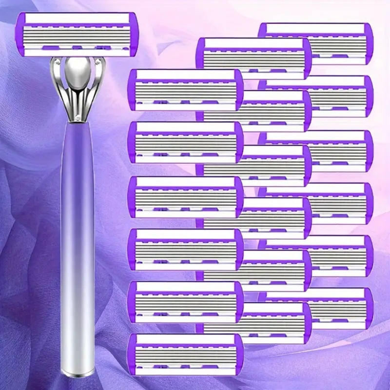New Purple Women's Shaver 6-Layer Blade Women's Shaver Shaver Manual Shaver Armpit Shaver