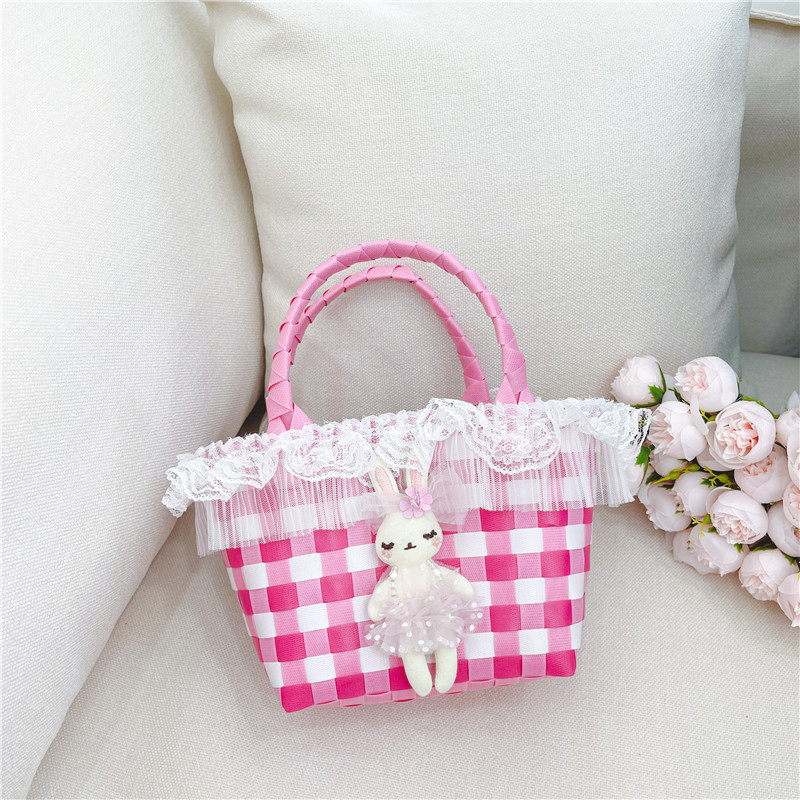 Bolso pequeño para niños nuevo para mujer 2023 mini portátil cesta de verduras lindo bolso tejido a mano bolsa de playa junto al mar