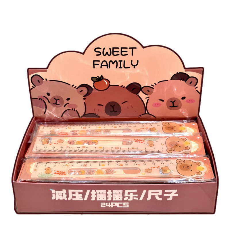 Kapibala Shaker Regla para estudiantes 15cm Regla de dibujo de alto valor Regla acrílica engrosada Regla de doble cara