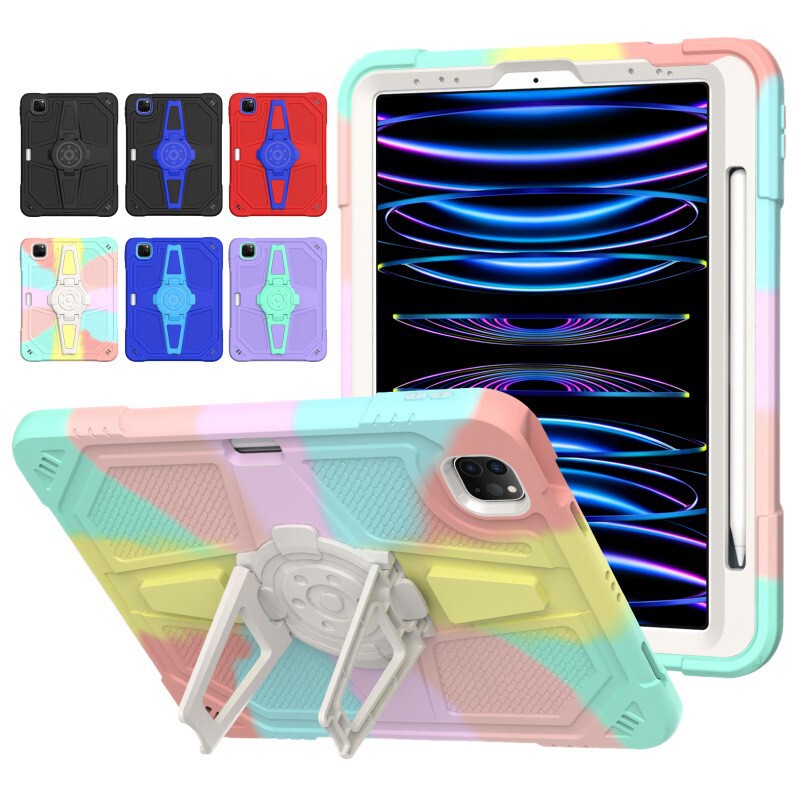 Suitable for ipad protective case ipad9 protective case 10 generation Pro11 anti-drop flat case air45 with pen slot 7 bracket