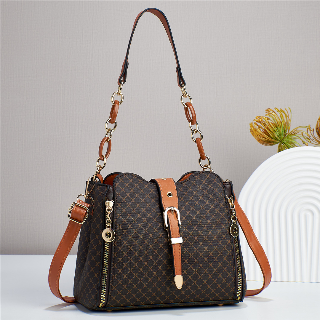 Bolso Tipo Cubo Vintage para Mujer de PU para Uso Diario