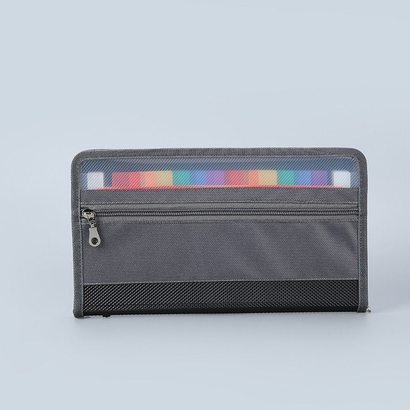 Bolso de órgano transfronterizo a4 carpeta doble cremallera 13 capas de papel de prueba de estudiante de gran capacidad bolsa de almacenamiento bolsa de documentos de oficina image 9