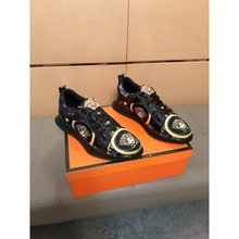 欧洲站新款印花运动潮牌百搭时尚休闲鞋潮流透气人头小白鞋舒适潮