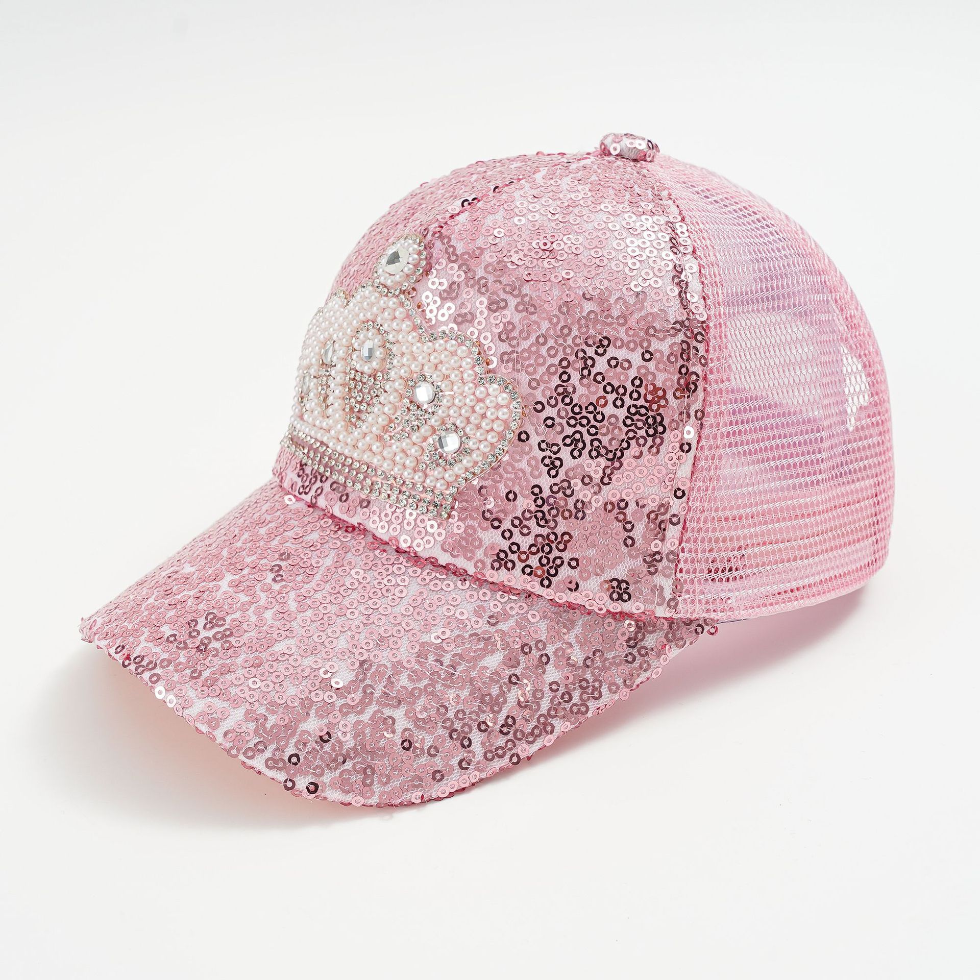2023 nuevo sombrero diamante rhinestone completo protección solar moda Corea del verano de los niños casquillo enarbolado