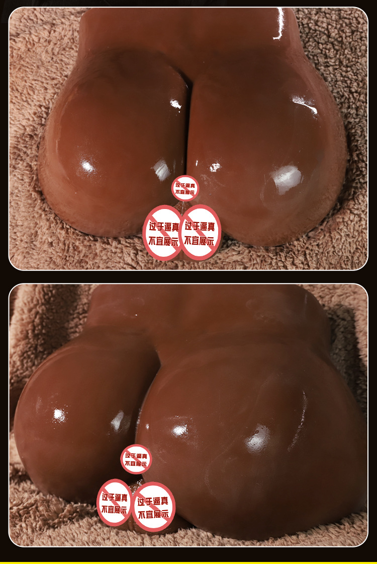 Jiuai Male Masturbation Hip Mold TPE Brown Manual Adult Toy with USB Heating Rod — detail image 16