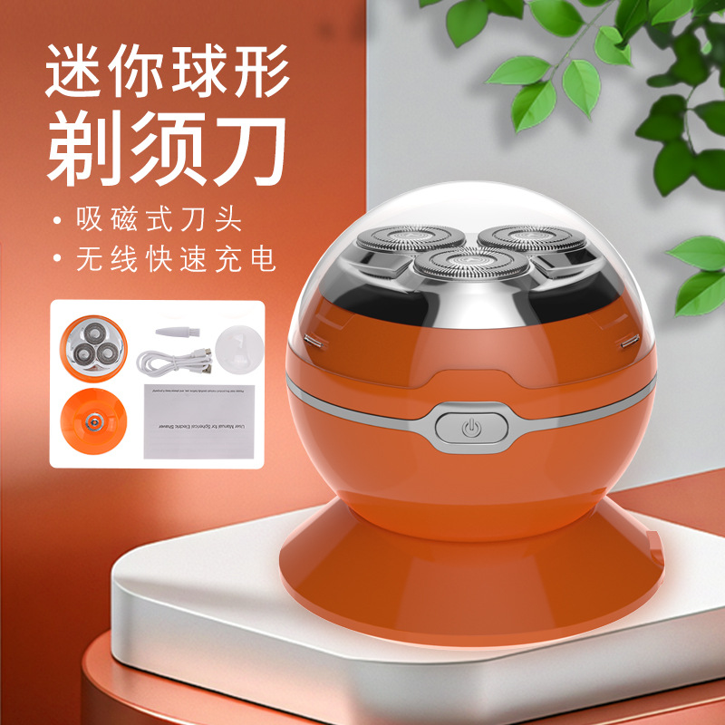 크로스보더 뉴 남성용 전기 면도기 미니 쓰리 헤드 면도기 구형 수염 칼 방수 공장 직판