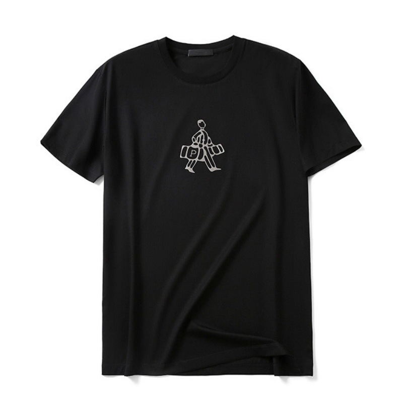 Camiseta de verão leve e luxuosa, confeccionada em algodão italiano, com gola redonda, manga curta e respirável, ideal para homens e mulheres._voghion.com