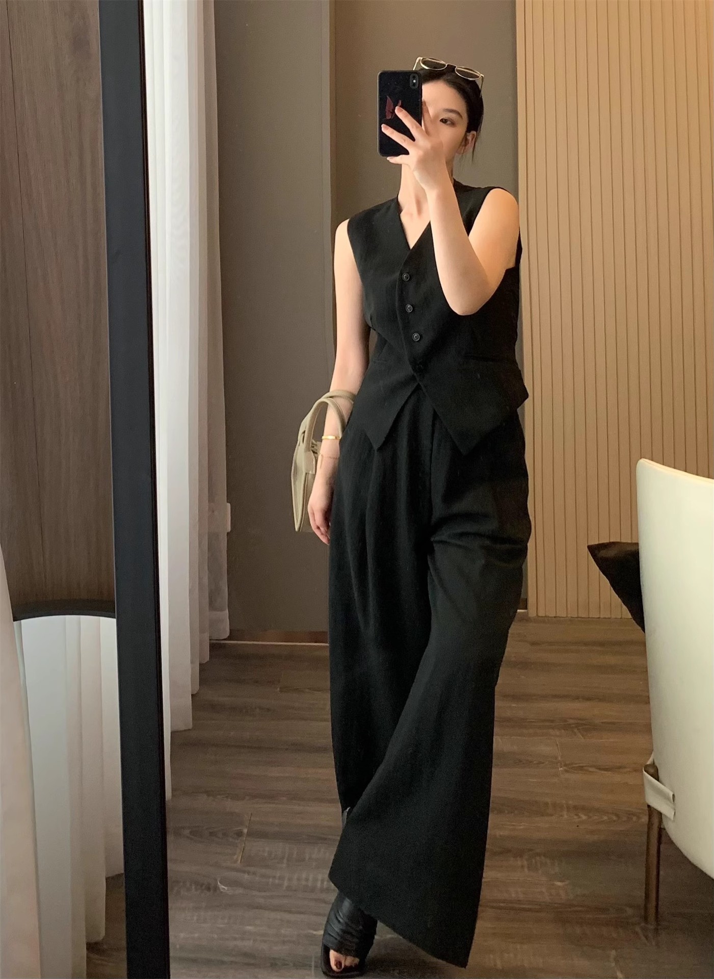 조끼 블랙 슈트