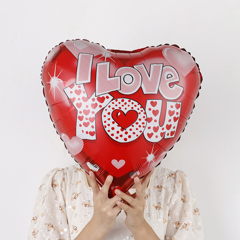 Valentine's Day Heart Shape Aluminum Film Date Balloons display picture 2