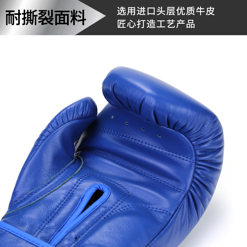 Guantes de boxeo personalizados ZTTY Guantes de boxeo de piel de vaca para adultos y niños Guantes de boxeo cómodos Muay Thai
