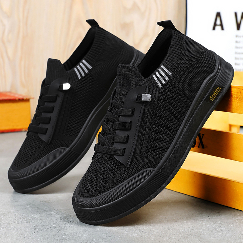 Zapatos de hombre 2026 primavera de moda zapatos casuales zapatos de tela de malla un pedazo zapatos planos suela suave al por mayor transfronterizos