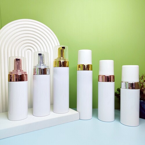 100ml white foam bottle cleansing mousse bottle 150ml 200ml press foaming bottle facial cleanser refill bottle