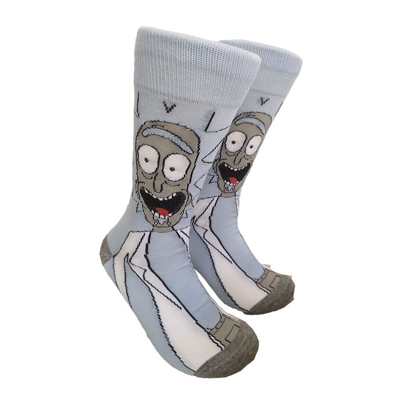 Calcetines de moda de dibujos animados de suministro de punto transfronterizo su Yu esponja bebé película hombres y mujeres calcetines de media pantorrilla