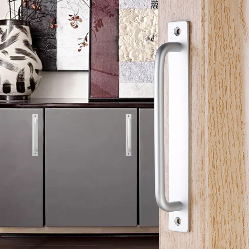 Hole-free door and window handles, windows, wooden doors, balcony sliding doors, sliding doors, surface-mounted handles, aluminum alloy with nail-free handles