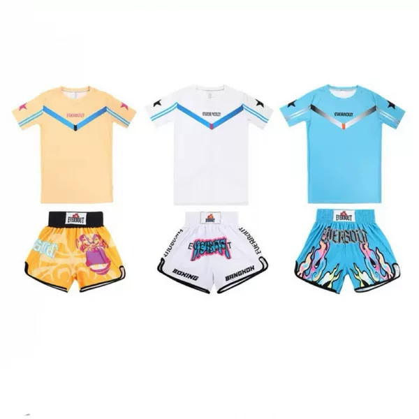 Manufacturer wholesale boxing uniforms for adults and children, two-piece set for Sanda, Muay Thai, free combat, and boxing training