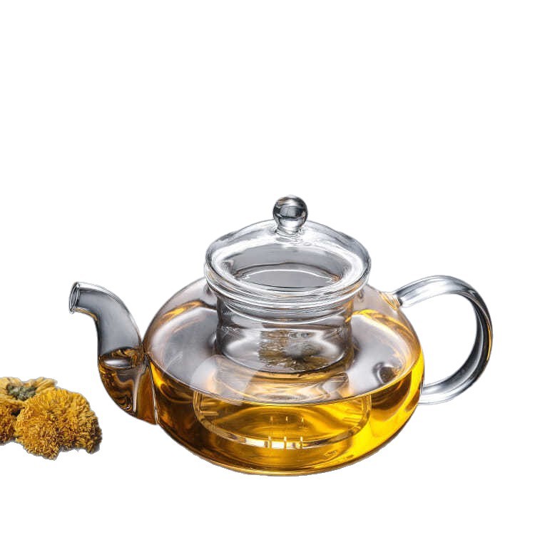 Tetera de Vidrio para Té de Vidrio resistente al calor Con filtro de té para Casa y Oficina