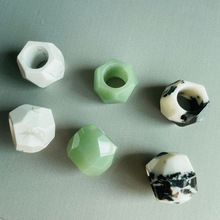 新款天然玉石东陵玉扳指富贵直筒指环男款霸气戒指批发指环清泉流