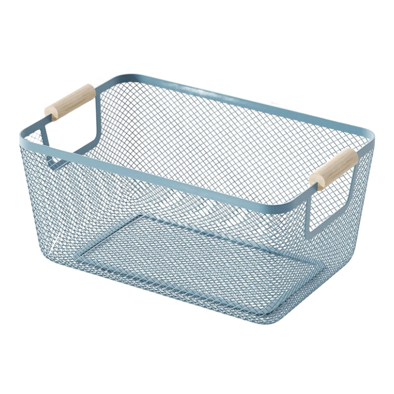 Iron Desktop Storage Basket Organizer Basket Fruit Snacks Toys Magazine Cd Household Rectangular Basket Storage Basket