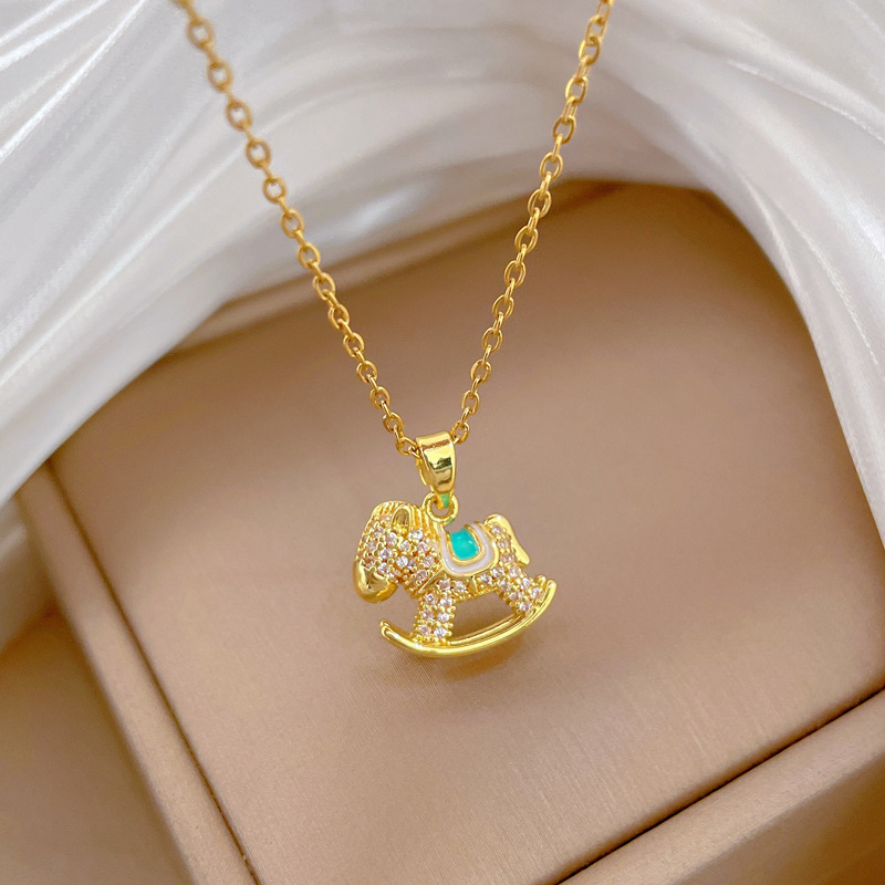 Gorgeous Full Diamond Collarbone Chain Luxury Titanium Steel Necklace_voghion.com