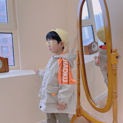 Boys Outerwear spring and autumn 2021 new pattern children baby CUHK spring clothes jacket knapsack Jacket Pizex