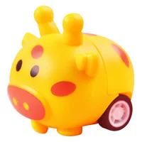 Мультфильм детская маленькая игрушка животное Мини Выдвижной автомобиль головоломка подарок инерция мини-автомобиль, чтобы толкать подарки оптом