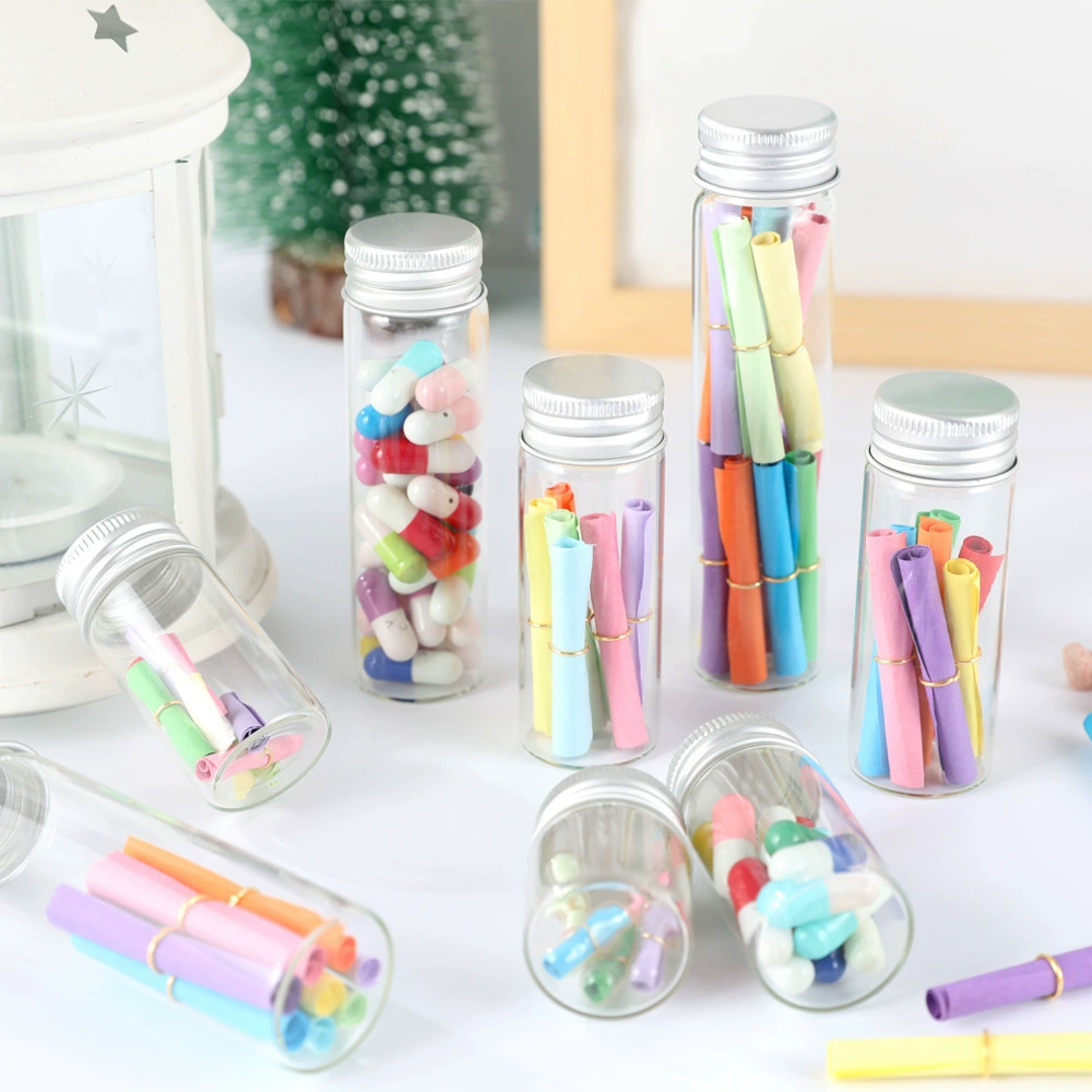 Маленькая стеклянная бутылка диаметром 3 см пробка эфирное масло хочет запечатать прозрачную бутылку креативная алюминиевая крышка пробирки Золотая крышка