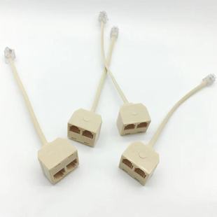 Telephone RJ11 one-two junction box telephone adapter one revolution two mother horn branch telephone accessories