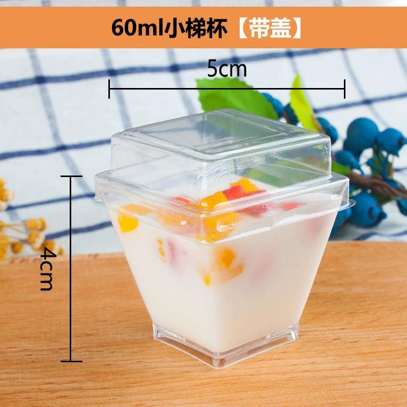 Одноразовый бокал для коктейля из пластика, прозрачный mousse для мороженного