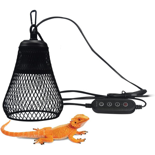 Timing adjustment switch reptile lampshade turtle basking lamp lizard cat dog pet heating insulation lamp mesh cover