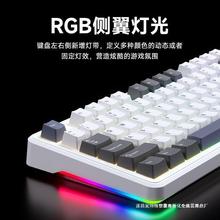 狼蛛F87机械键盘RGB客制化gasket结构pro热插拔三模无线蓝牙游戏