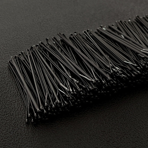 Black wavy one-word clip bridal hair wire clip cross-border European and American simple colorful small hair clip Amazon hair clip