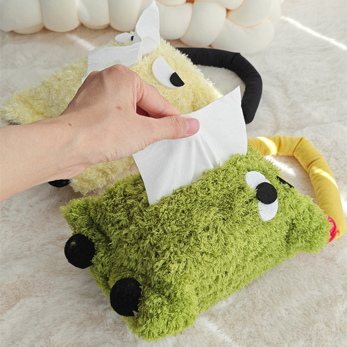 Mao Huhu little monster tissue bag, hanging INS roll tissue bag, car tissue box, portable tissue bag