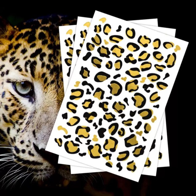 Wild Leopard Print Waterproof Long-Lasting Realistic Tattoo Stickers Party Stage Sexy Women Temporary Tattoo Stickers Pattern Wild Leopard Print Waterproof Long-Lasting Realistic Tattoo Stickers Party Stage Sexy Women Temporary Tattoo Stickers Pattern