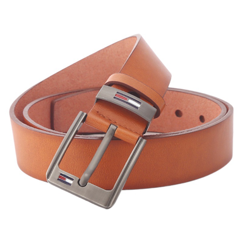 Cinturón de los hombres de cuero genuino de moda ins joven hebilla estudiante estilo coreano de moda de los hombres casual pantalones personalizados cinturón